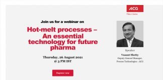 ACG to host webinar on hot-melt processes ACG