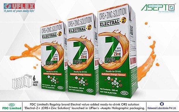 Asepto Holographic Packs chosen to launch FDC Electral Z+ (ORS+ Zinc Solution) Asepto